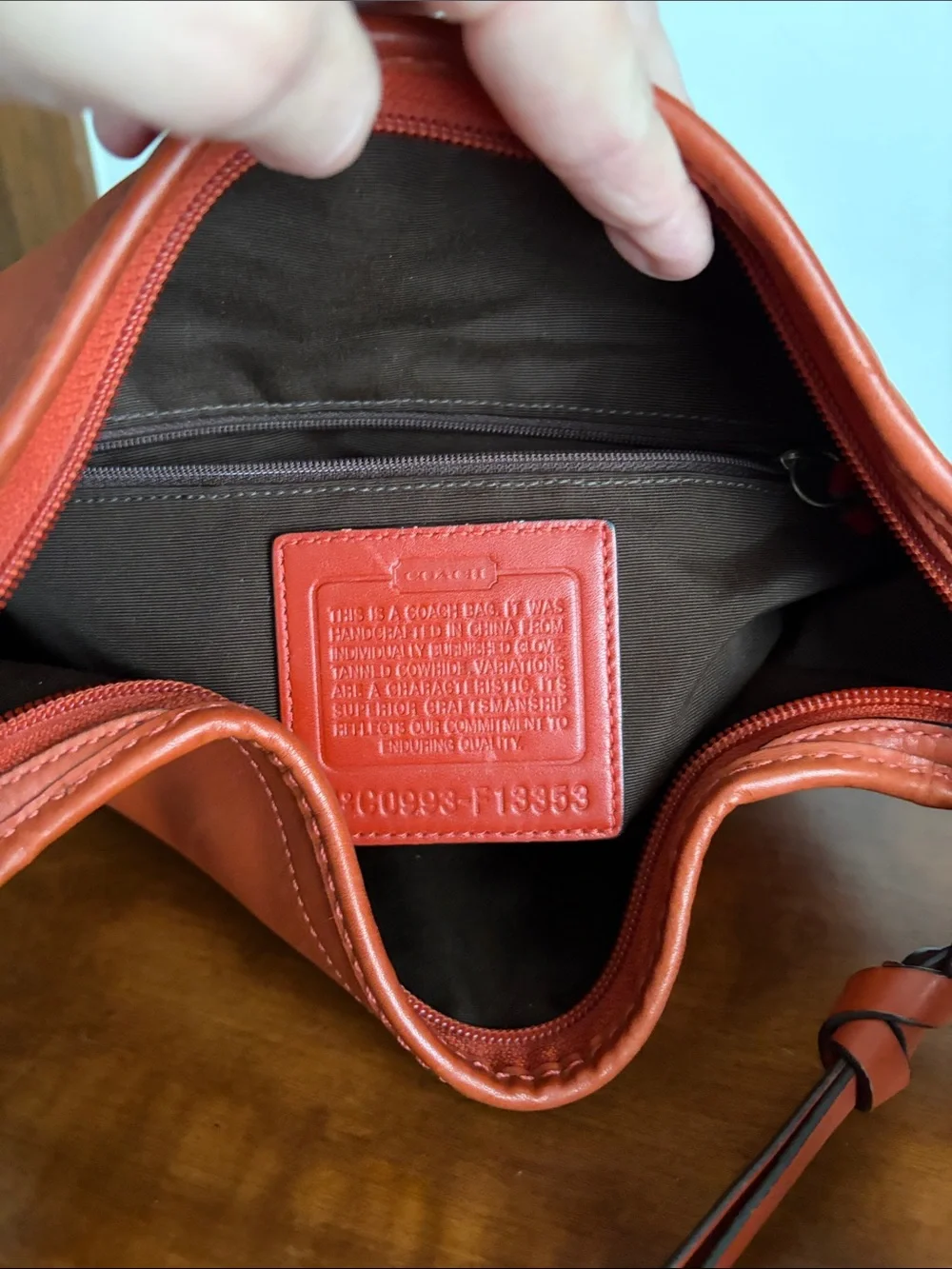 COACH Vintage Bleecker 13353 Leather Crossbody Bag in Burnt Orange As Is *READ*